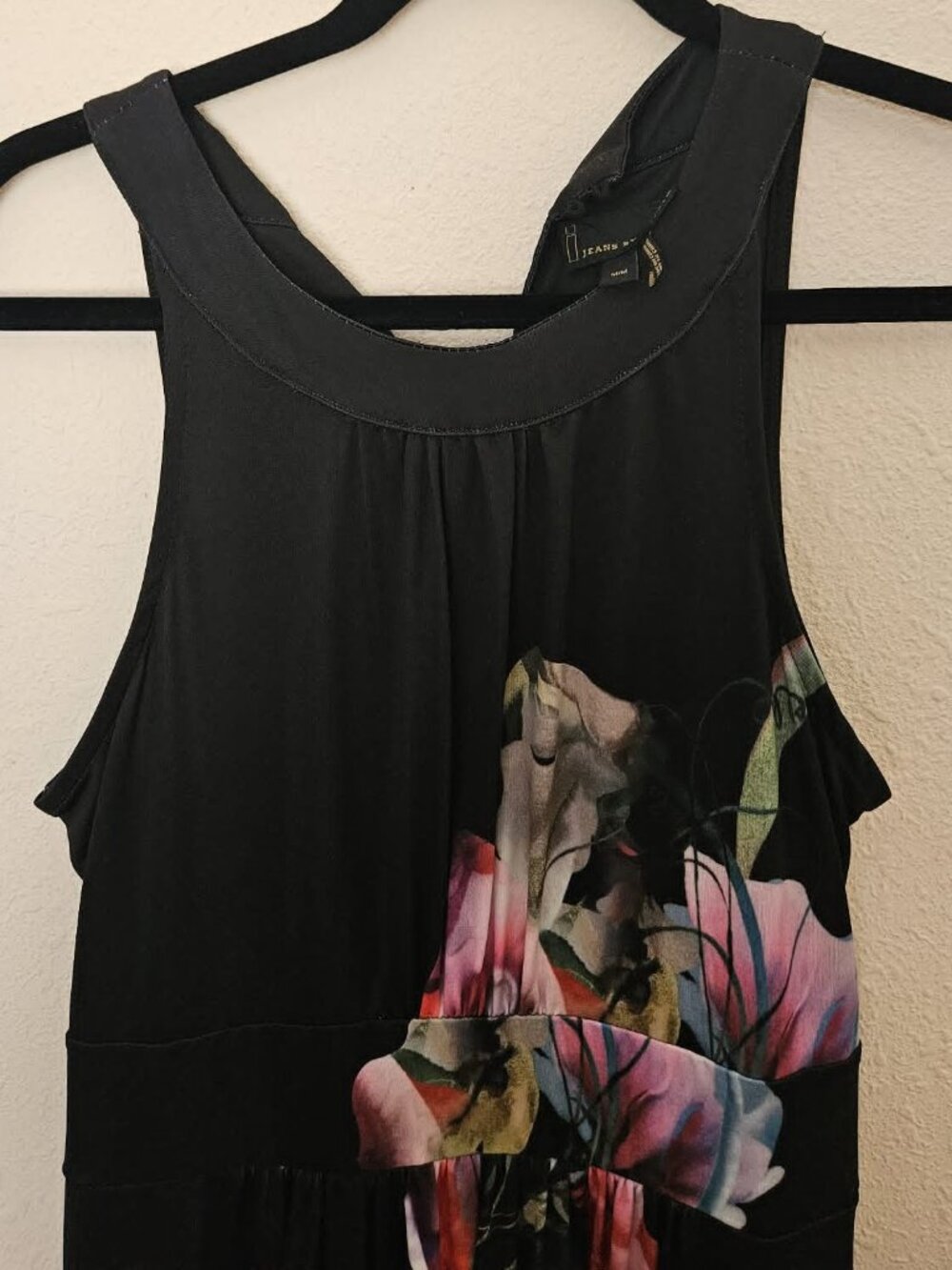 Black floral maxi